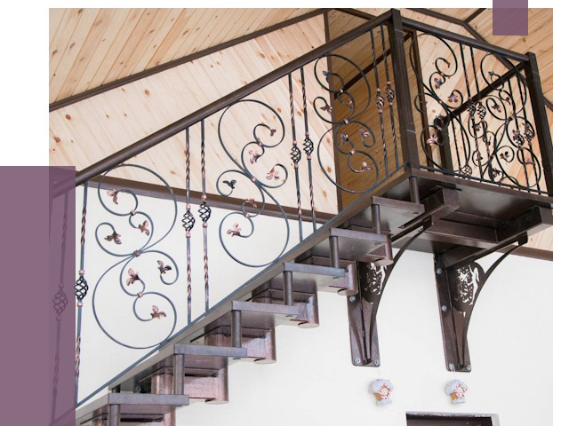Кованые лестницы в Сальске от 79310 руб. под ключ