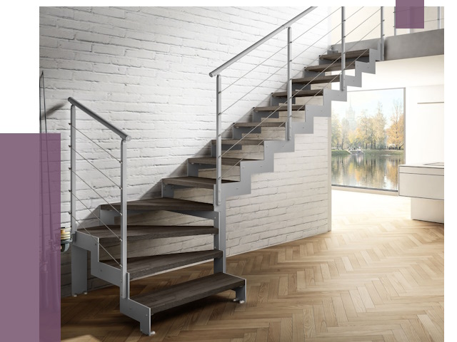 Г-образные лестницы под ключ в Сальске от 36859 руб. | ПРОЛЁТ-Слс