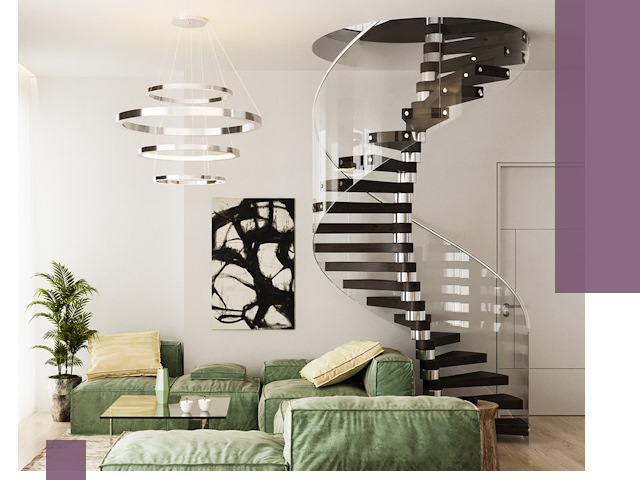 Лестницы для двухуровневой квартиры в Сальске — изготовление и монтаж