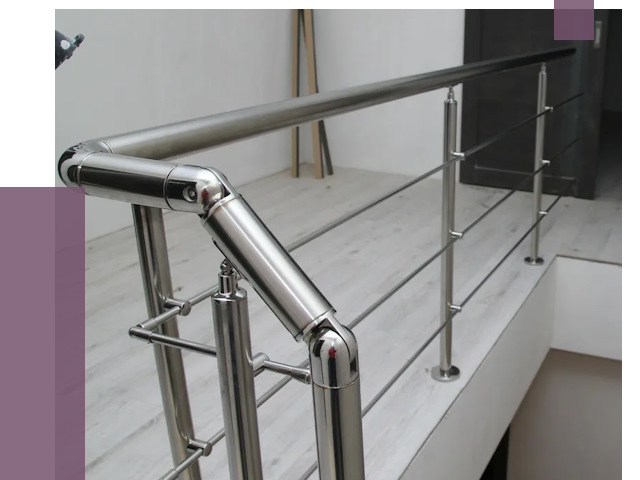 Перила из нержавеющей стали в Сальске от 8948 руб. под ключ | ПРОЛЁТ-Слс