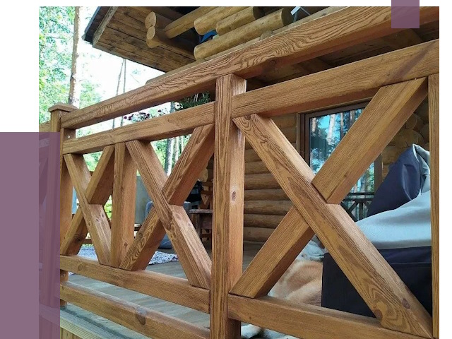 Деревянные перила под ключ в Сальске от 7626 руб. 