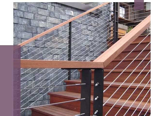 Тросовые перила под ключ в Сальске от 7728 руб. 