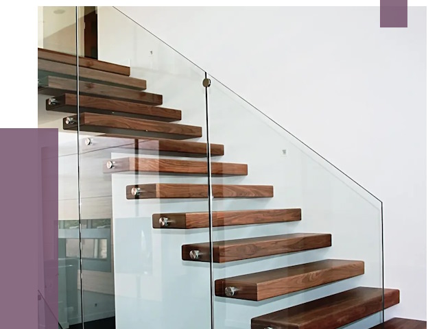 Стеклянные перила для лестницы в Сальске от 14744 руб.