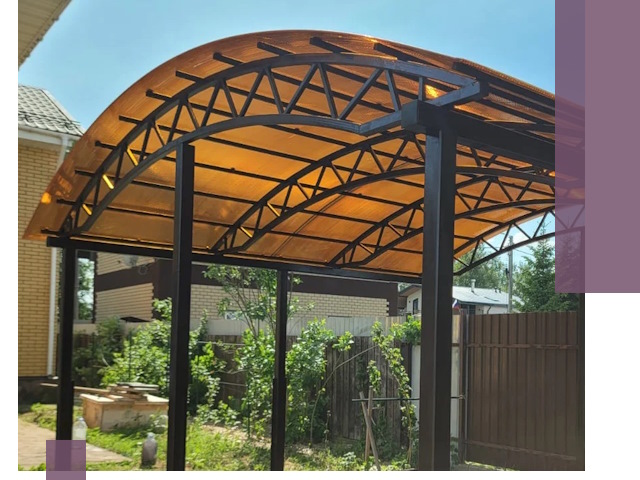 Изготовление навесов под ключ в Сальске из качественных материалов