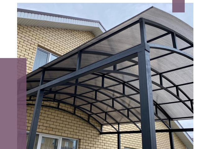 Монтаж козырьков в Сальске от 11439 руб. | ПРОЛЁТ-Слс