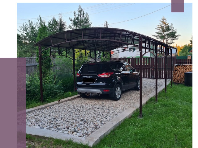 Навесы для автомобиля в Сальске от 13066 руб.  | ПРОЛЁТ-Слс