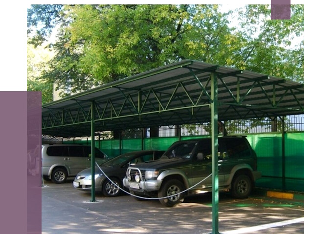Навесы для парковки в Сальске от 79819 руб. заказать | ПРОЛЁТ-Слс