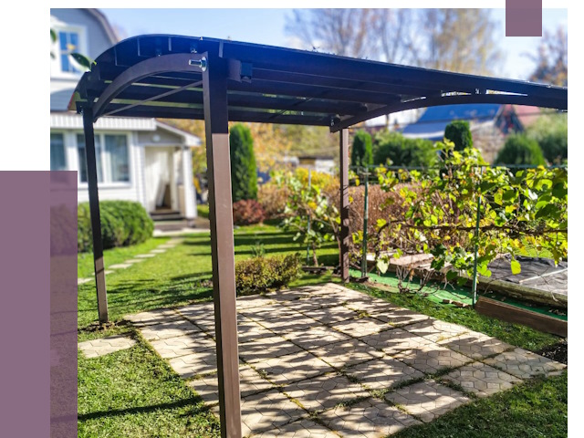 Навесы для дачи в Сальске от 12659 руб. под ключ — ПРОЛЁТ-Слс