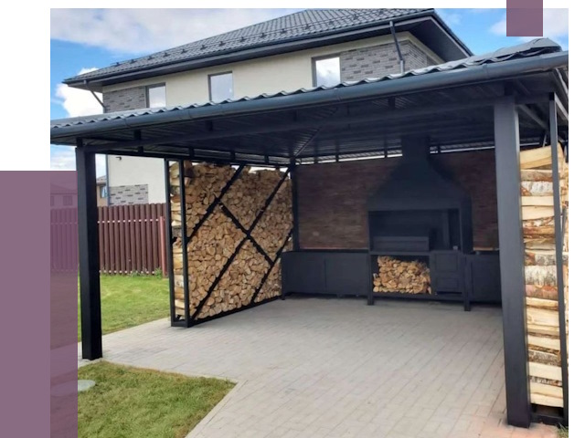 Навесы для барбекю в Сальске от 12659 руб. под ключ | ПРОЛЁТ-Слс