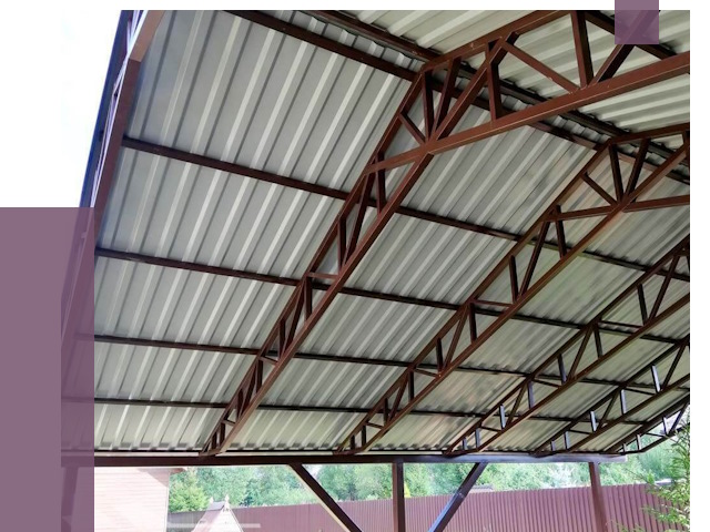 Навесы из профнастила в Сальске от 7321 руб. | ПРОЛЁТ-Слс