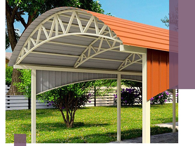 Навесы из профнастила под ключ в Сальске — установка и монтаж