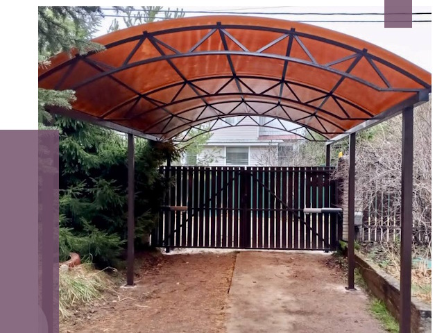 Арочные навесы в Сальске от 12659 руб. — изготовление и монтаж | ПРОЛЁТ-Слс