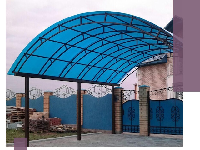 Арочные навесы под ключ в Сальске — изготовление и монтаж