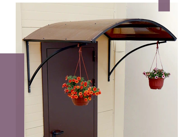 Козырьки над входом в Сальске от 14744 руб.  | ПРОЛЁТ-Слс