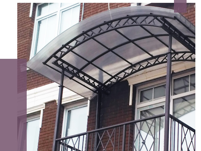 Козырьки над балконом в Сальске от 8592 руб.  | ПРОЛЁТ-Слс