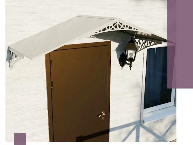 Металлические козырьки на входы и террасы в Сальске