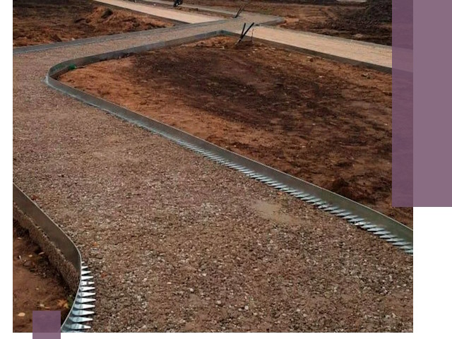 Металлические бордюры под ключ в Сальске — изготовление и монтаж